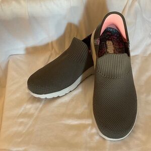 Skechers Women's Slip-On Sneakers - Green and pink